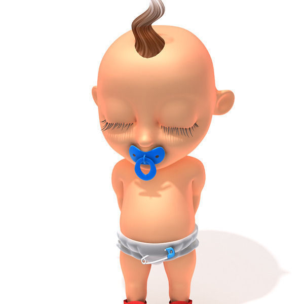 Baby Jake Cartoon Rigged 3D model_10