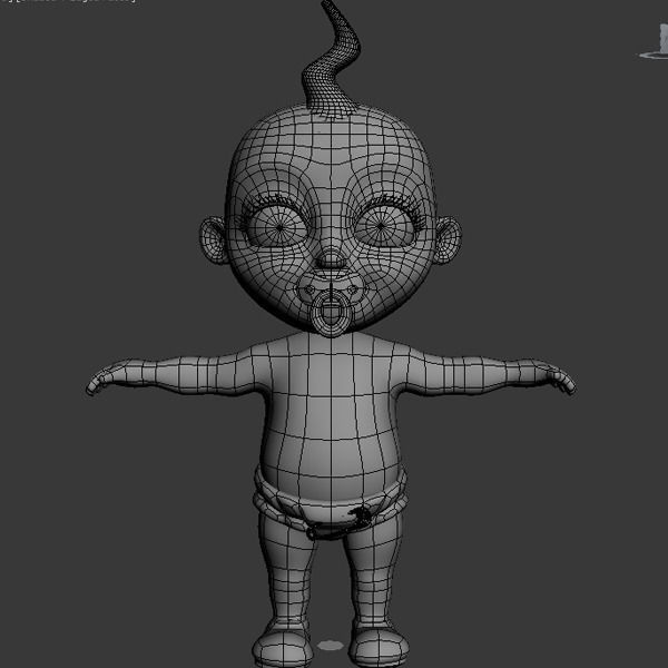 Baby Jake Cartoon Rigged 3D model_23