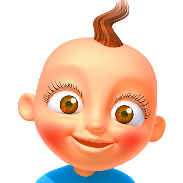 Baby Jake Cartoon Rigged 3D model_8