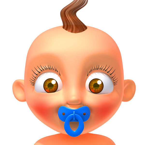 Baby Jake Cartoon Rigged 3D model_7