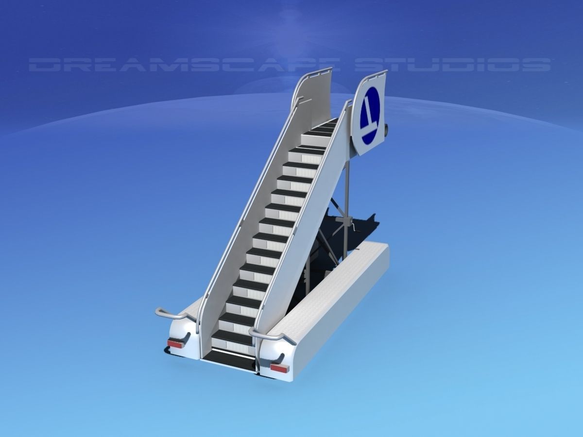 Airport Stairs Eastern 2 3D model_8