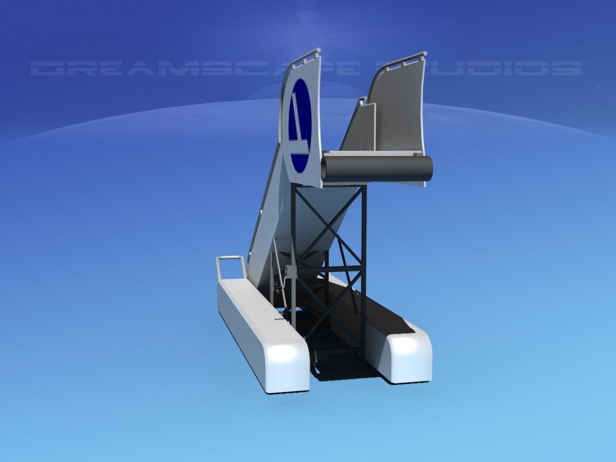 Airport Stairs Eastern 2 3D model_4