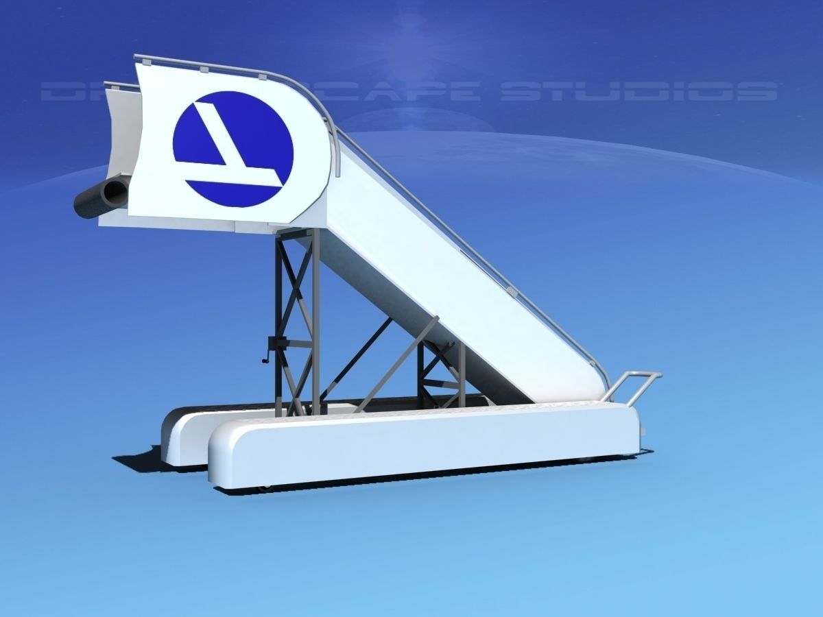 Airport Stairs Eastern 2 3D model_2