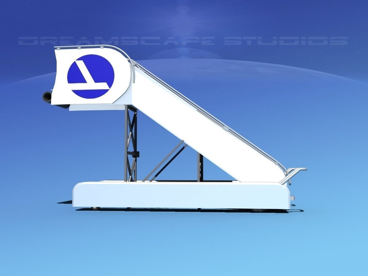 Airport Stairs Eastern 2 3D model_1