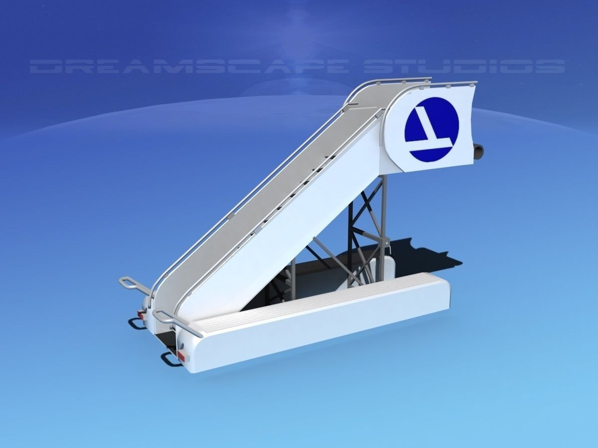 Airport Stairs Eastern 2 3D model_7