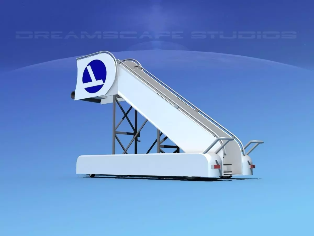 Airport Stairs Eastern 2 3D model_0