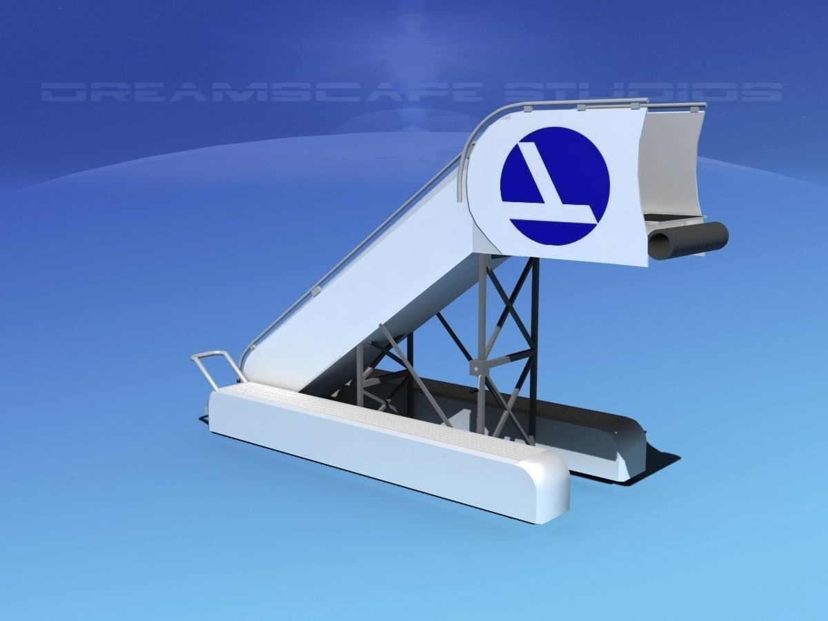 Airport Stairs Eastern 2 3D model_5