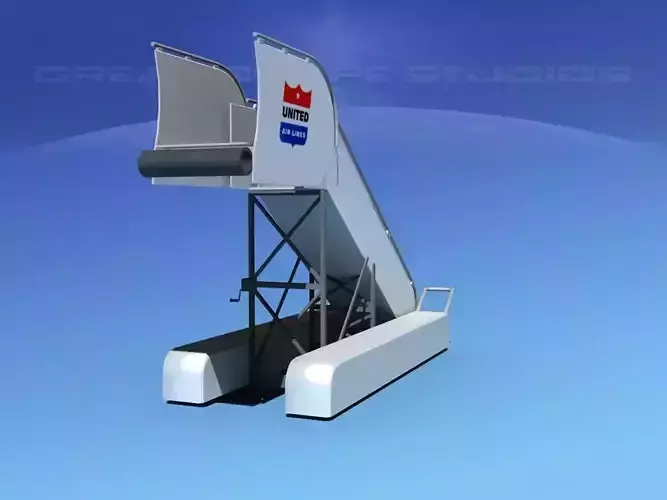 Airport Stairs United Airlines 3D model