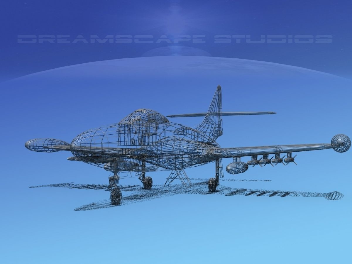 Grumman F9F-5 Panther USMC V01 3D model_13