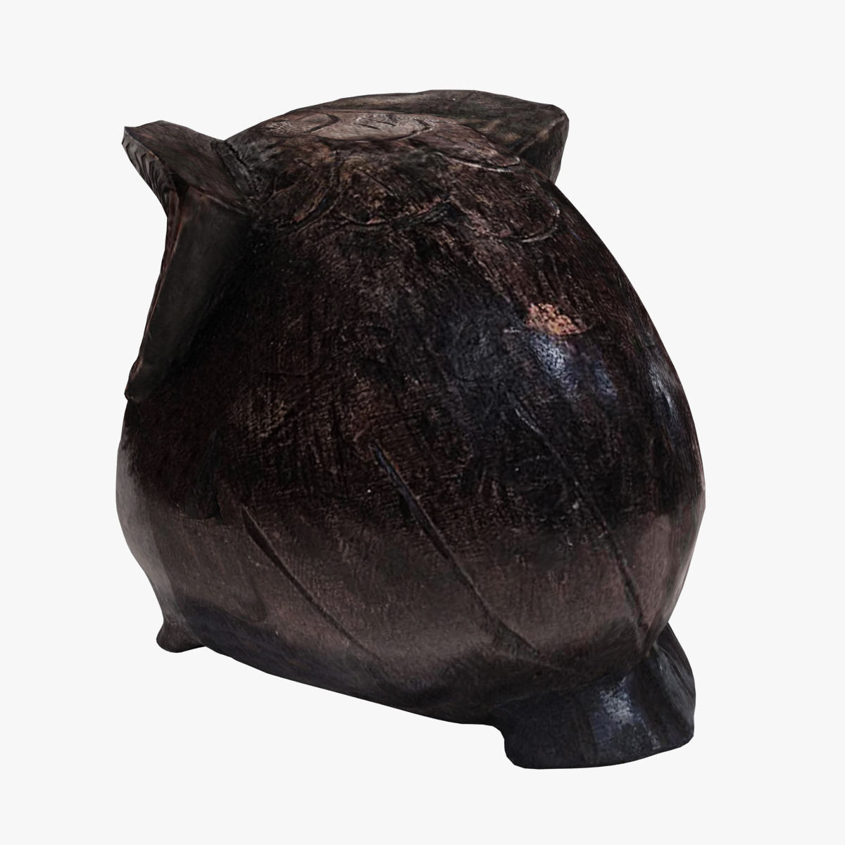 Figurine Owl wood 3D model_2
