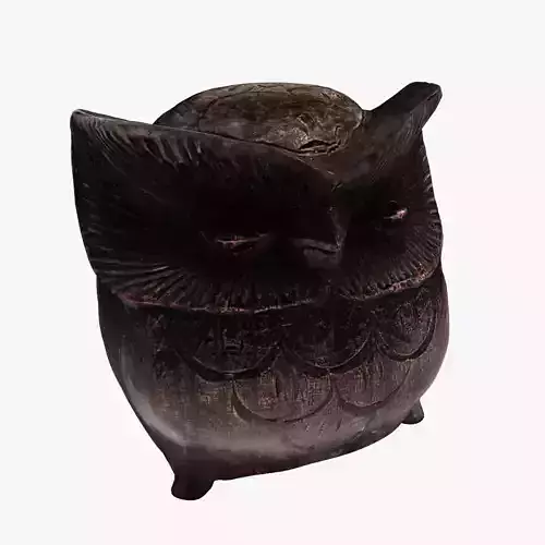 Figurine Owl wood