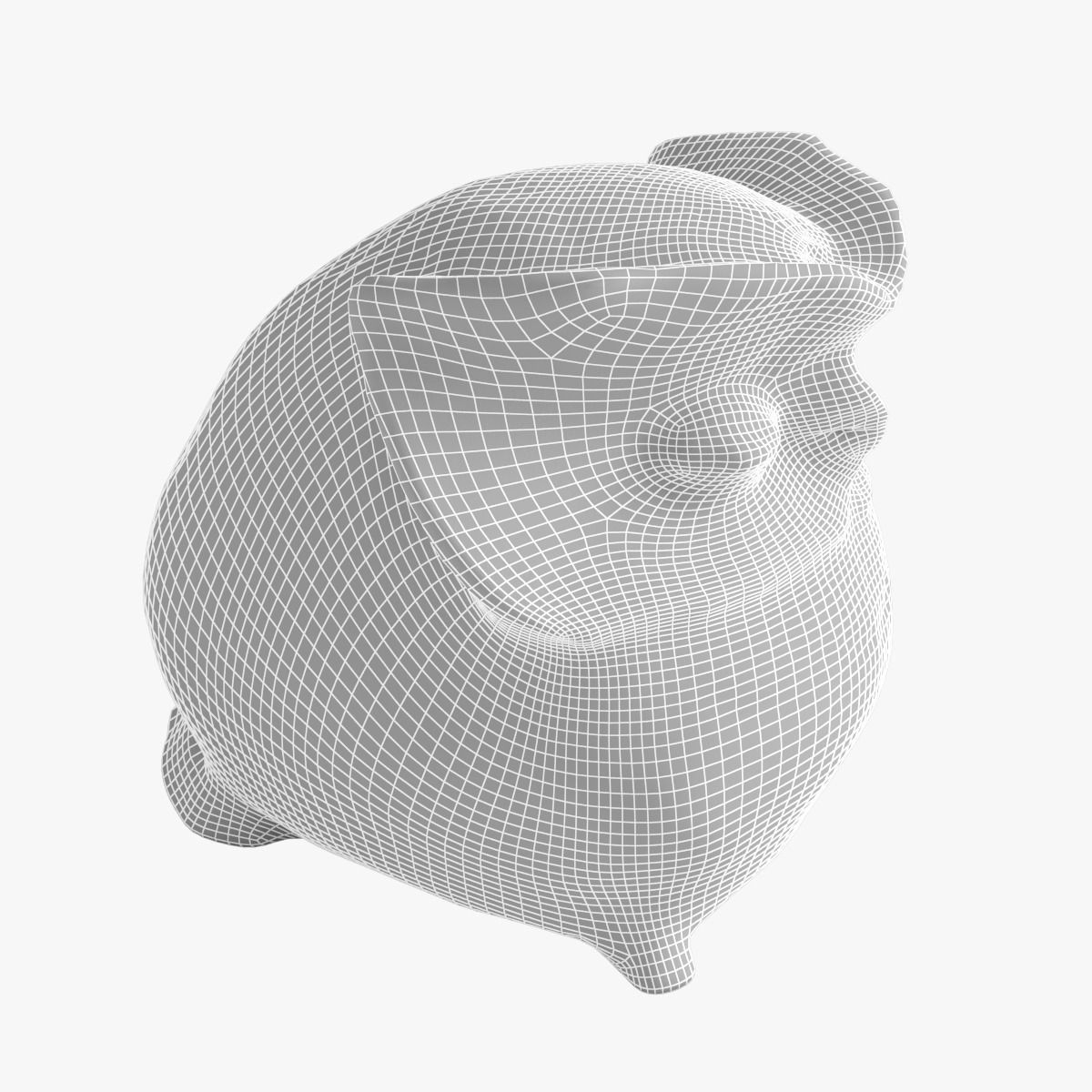 Figurine Owl wood 3D model_8