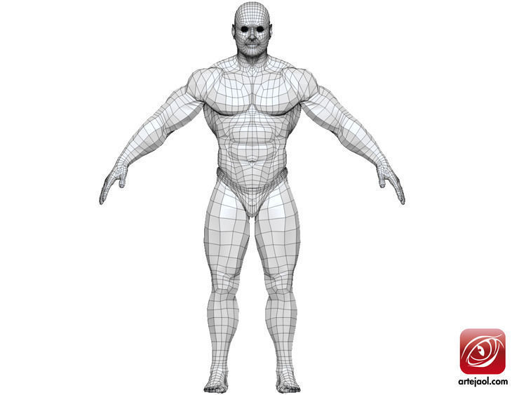 BodybuilderB male bodybuilder 3D model_7