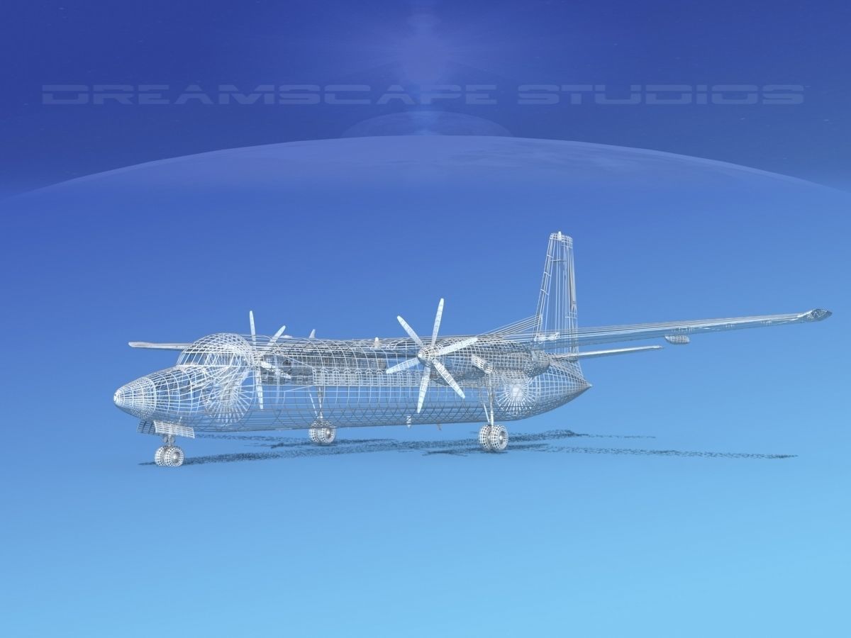 Fokker 50 Air Baltic 3D model_12