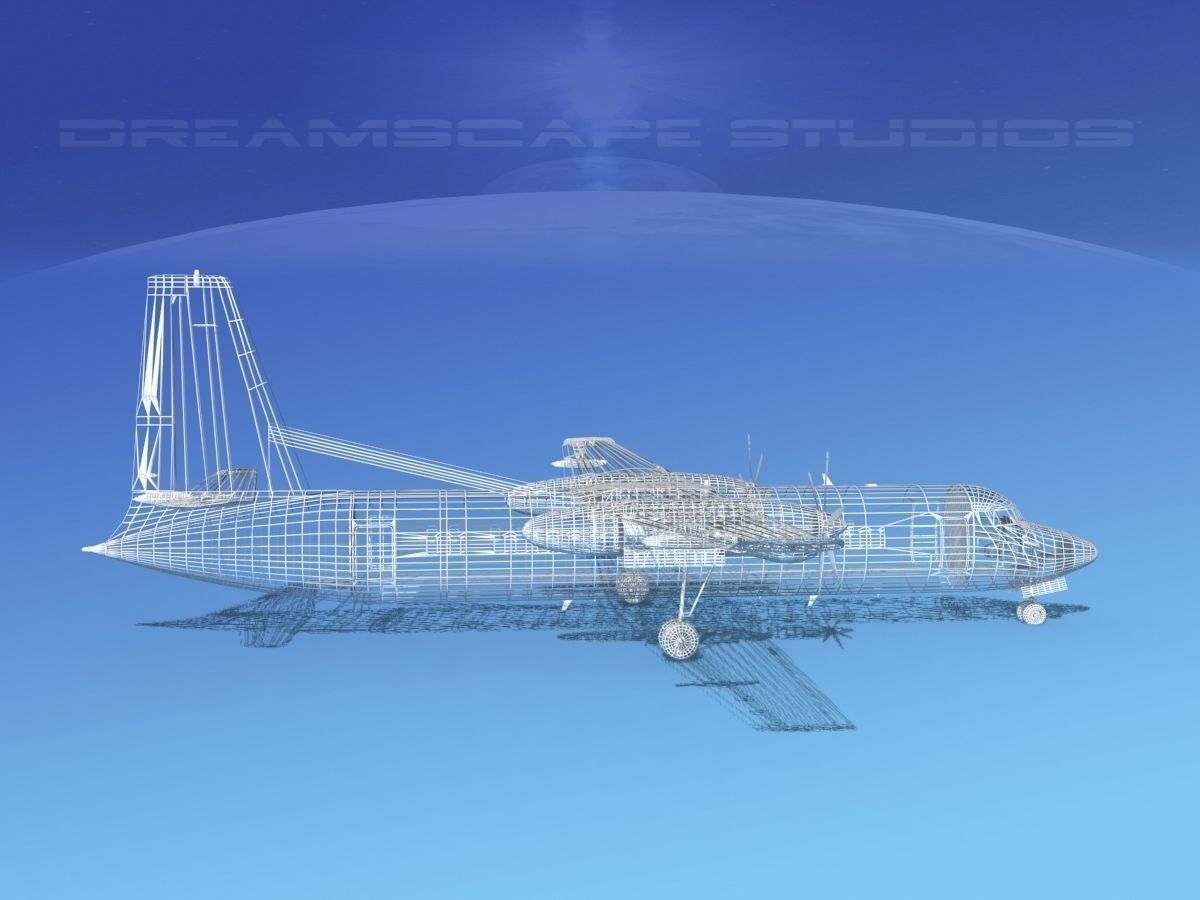 Fokker 50 Air Baltic 3D model_14