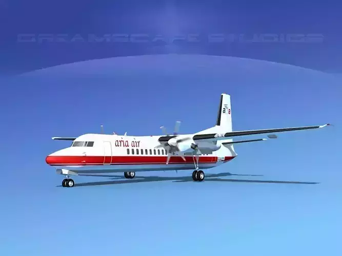Fokker 50 Aria Air 3D model
