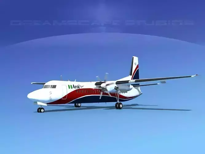 Fokker 50 Arik Air 3D model