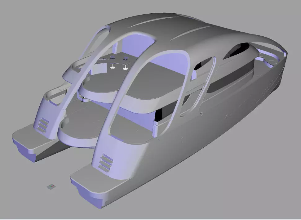 Catamaran boat 3D model