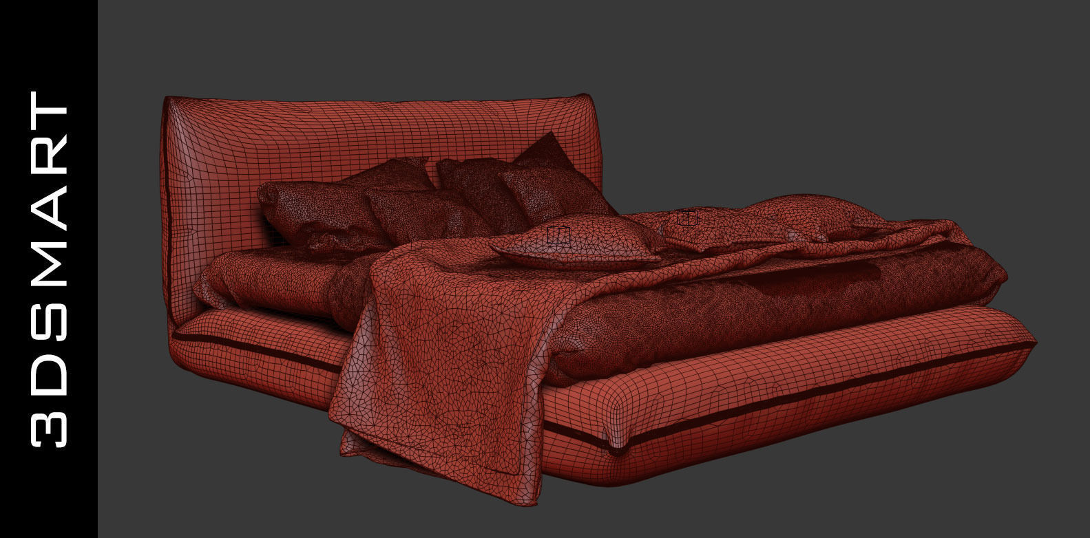 Bed smart 3D model_3