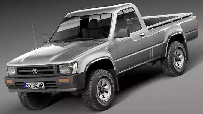 Toyota Hilux Pickup regular cab 1989-1997 3D model
