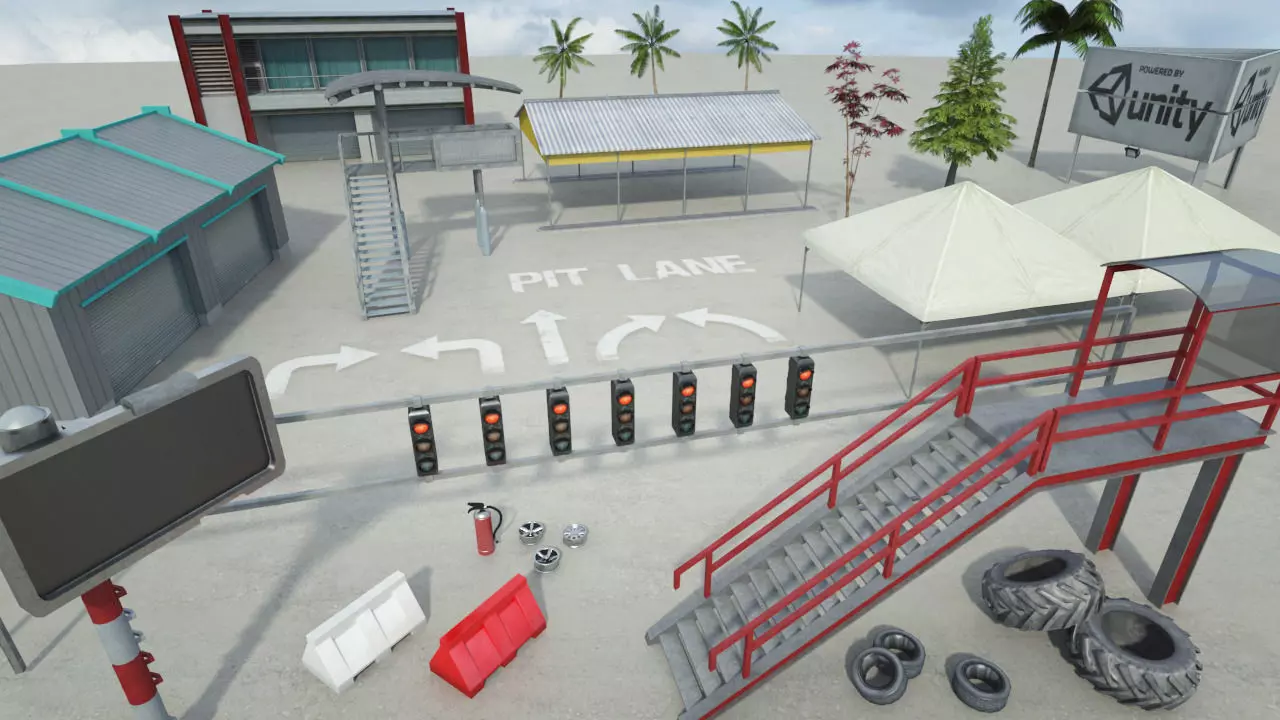 This Race Track Construction Kit - Add-on Pack B Low-poly 3D model_0