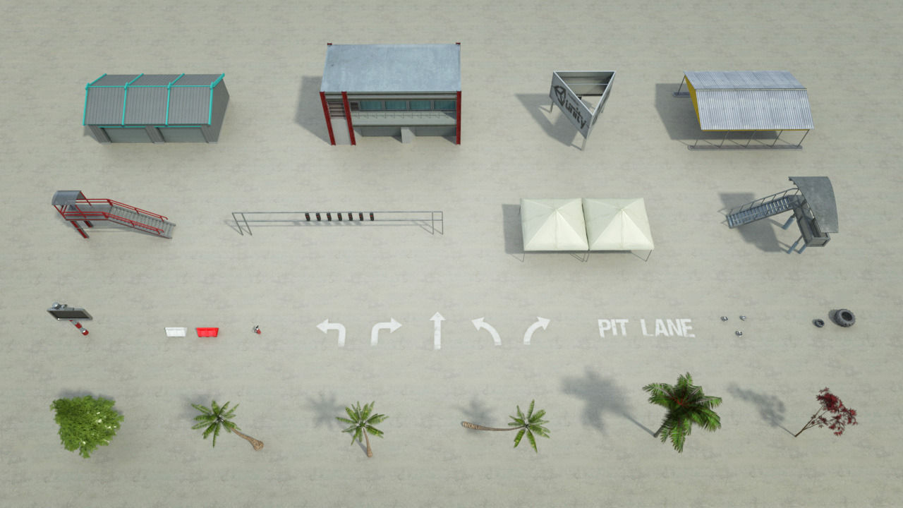 This Race Track Construction Kit - Add-on Pack B Low-poly 3D model_1