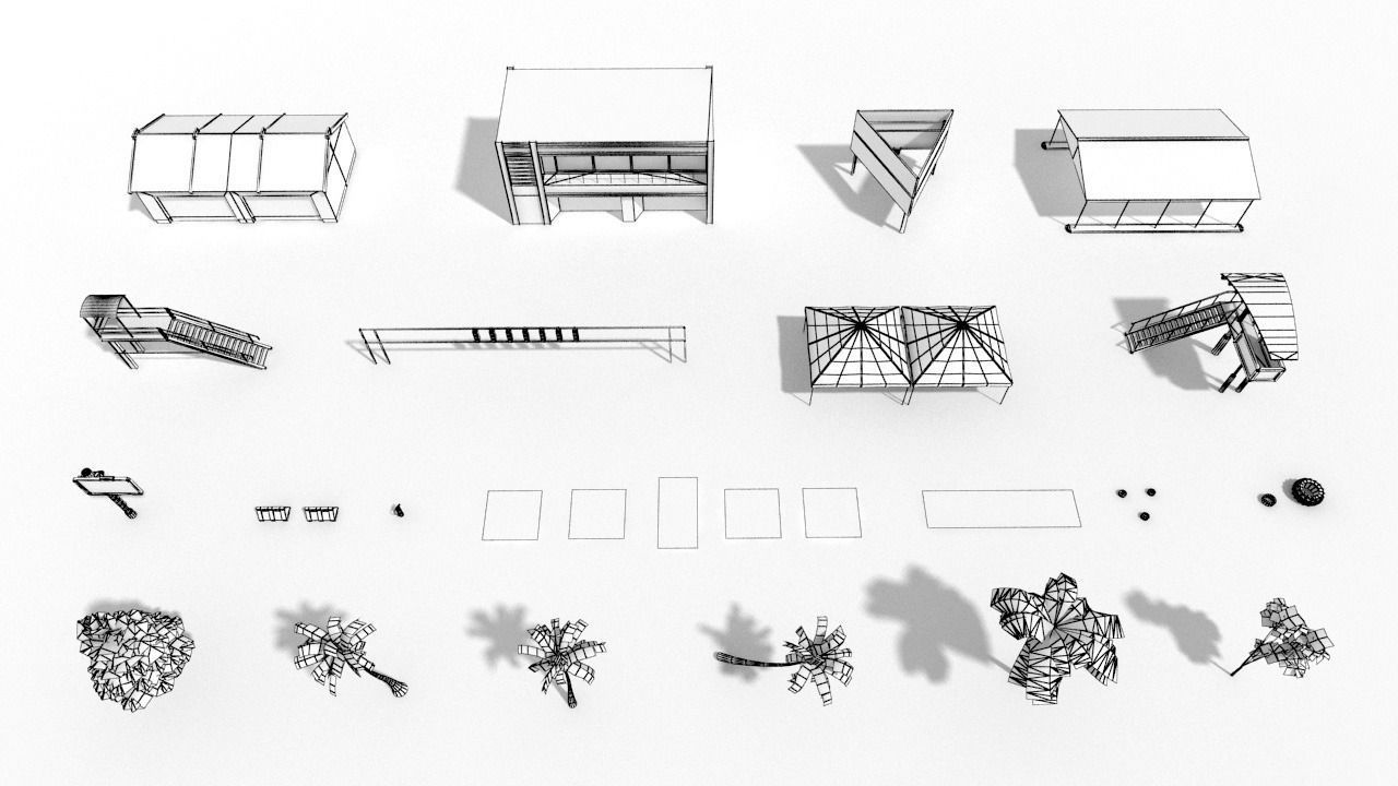 This Race Track Construction Kit - Add-on Pack B Low-poly 3D model_3