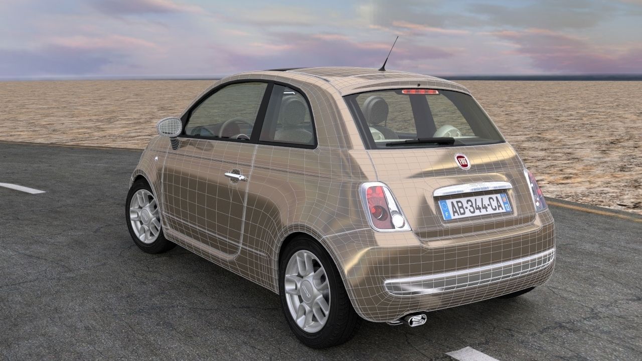 Fiat 500 3D model_3