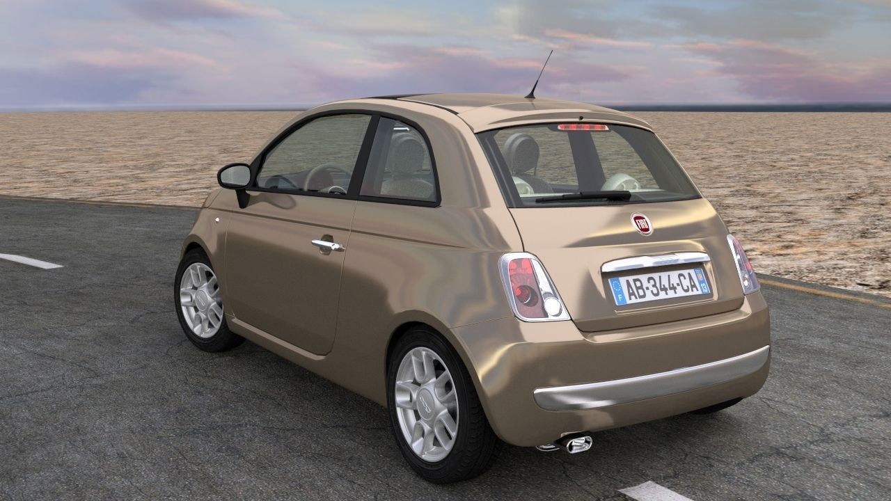 Fiat 500 3D model_4