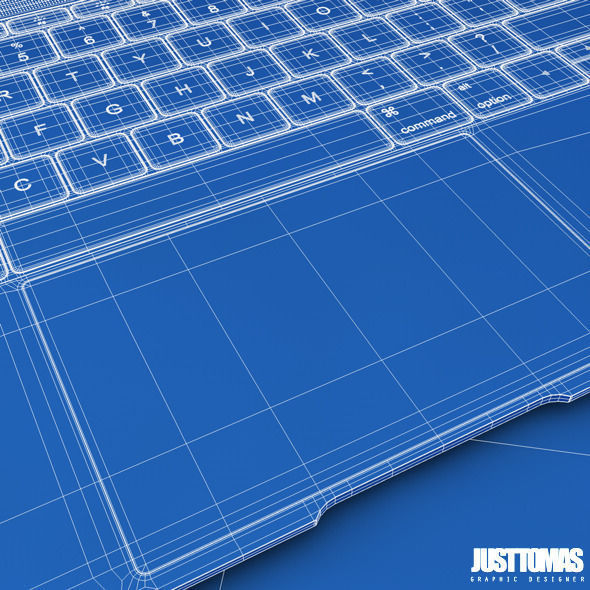 Apple MacBook 2015 Low-poly 3D model_13