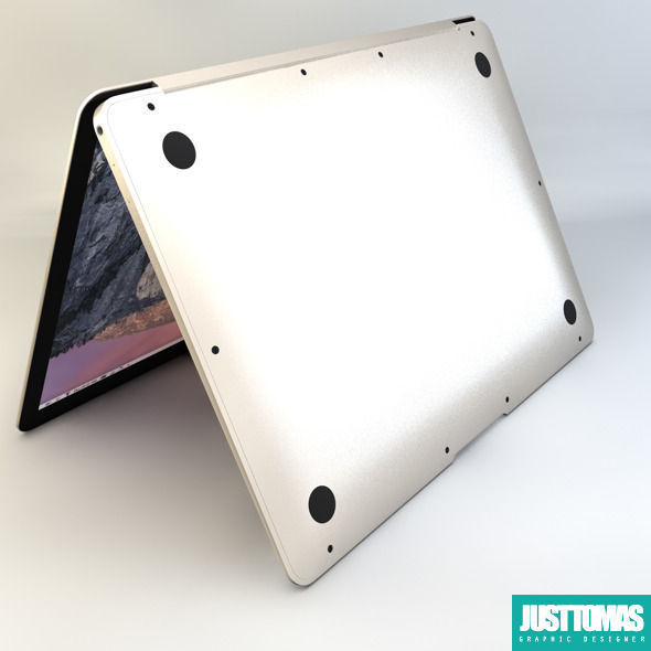 Apple MacBook 2015 Low-poly 3D model_7
