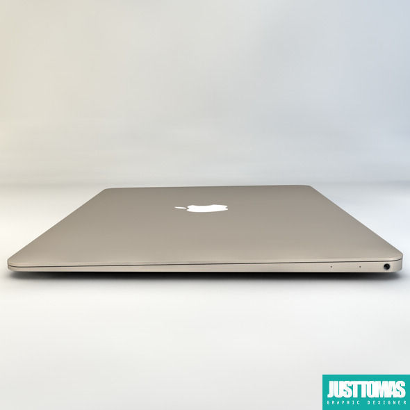 Apple MacBook 2015 Low-poly 3D model_3
