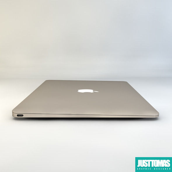 Apple MacBook 2015 Low-poly 3D model_5