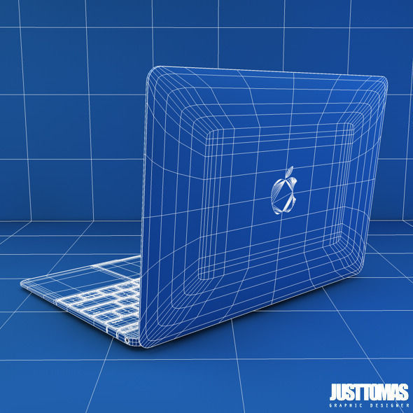 Apple MacBook 2015 Low-poly 3D model_12