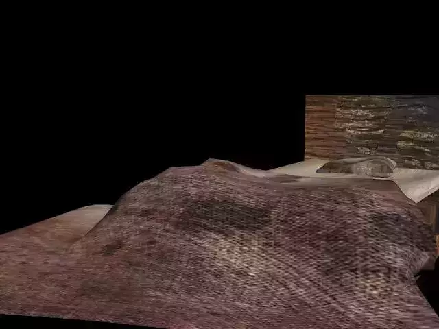 Dirty Bed Low-poly 3D model