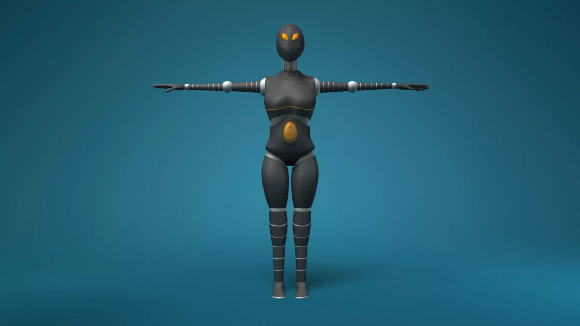 Sci-Fi Female Robot Free 3D model