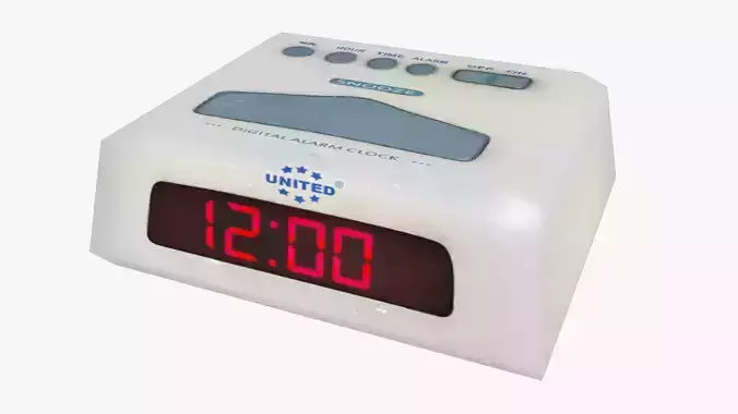 Low-Poly Alarm Clock Low-poly 3D model