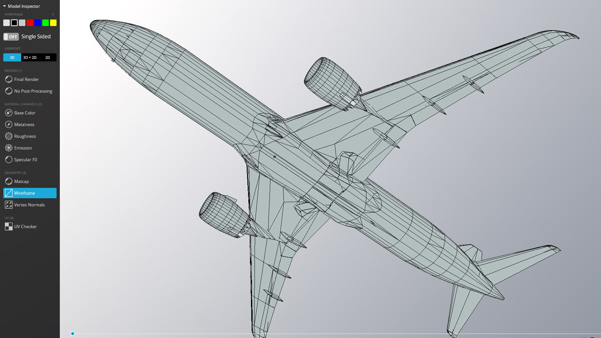 Boeing 787-9 Etihad airways livery Low-poly 3D model_12