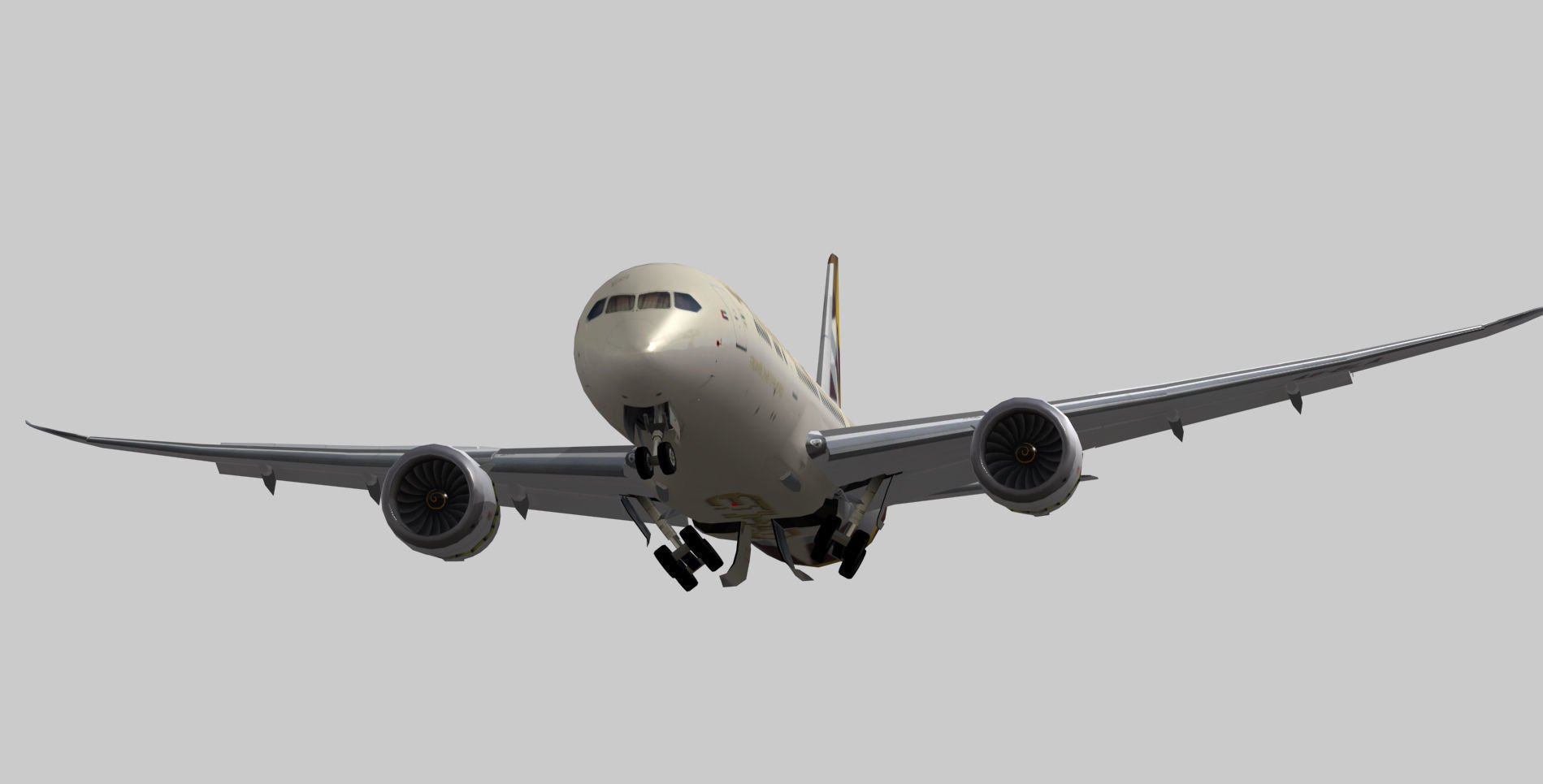 Boeing 787-9 Etihad airways livery Low-poly 3D model_7