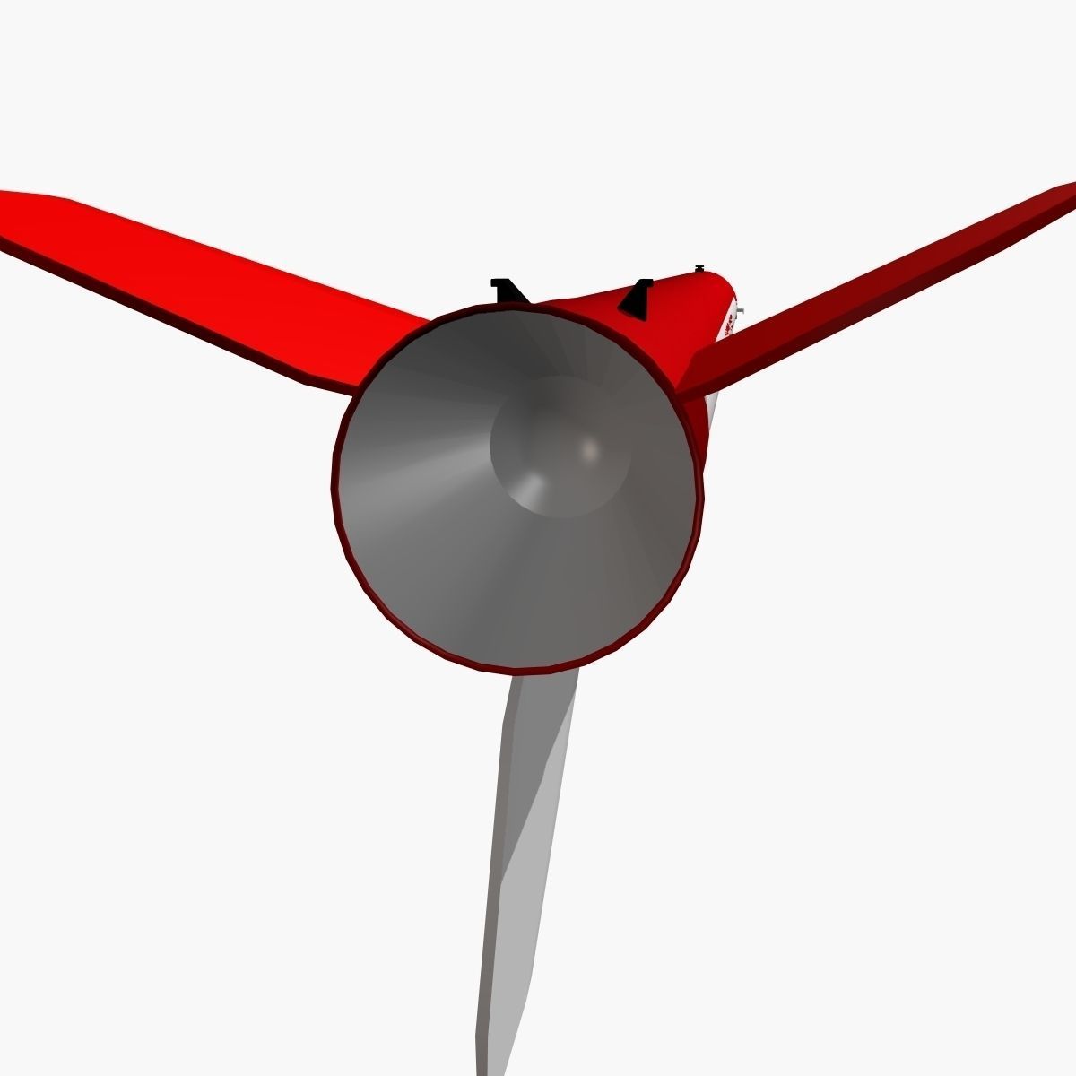 Black Brant III Sounding Rocket Low-poly 3D model_10