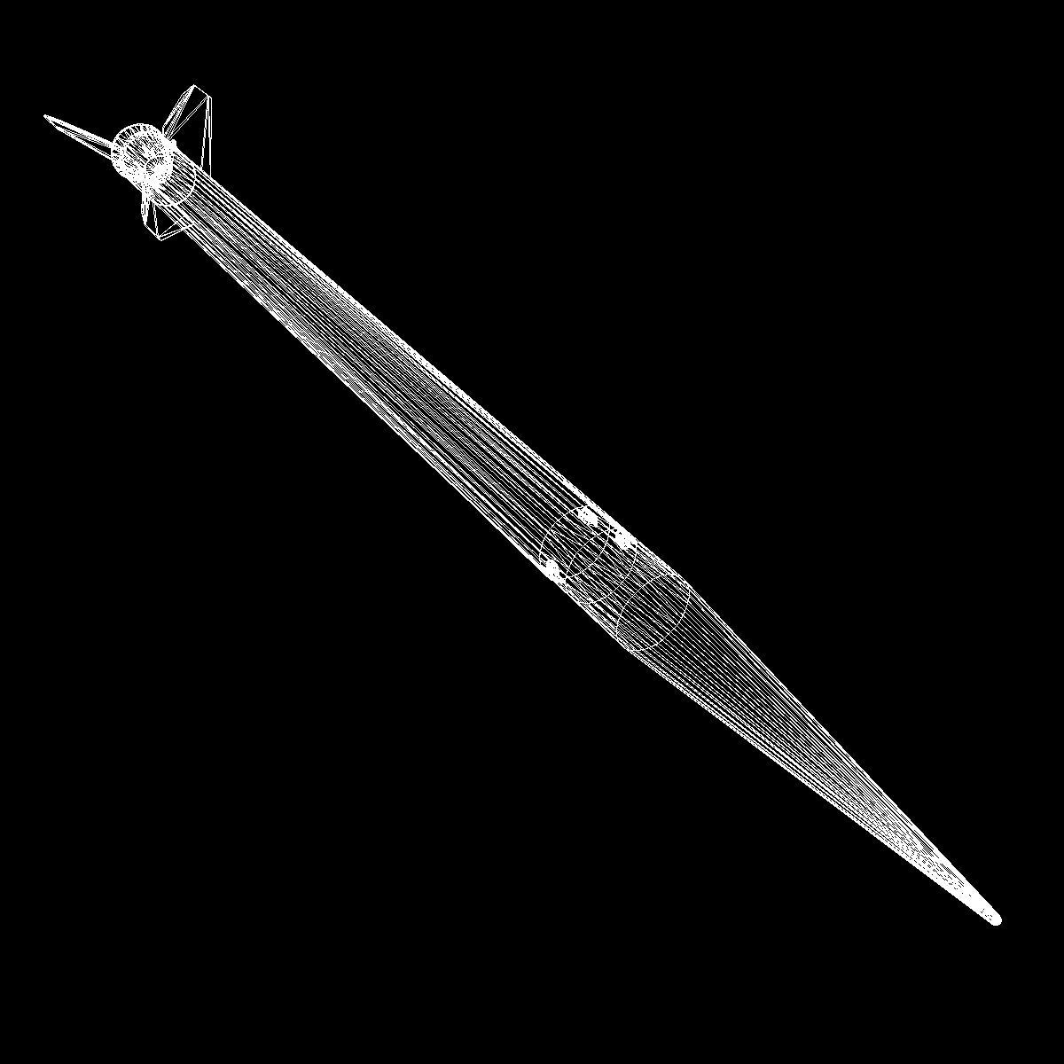 Black Brant III Sounding Rocket Low-poly 3D model_20