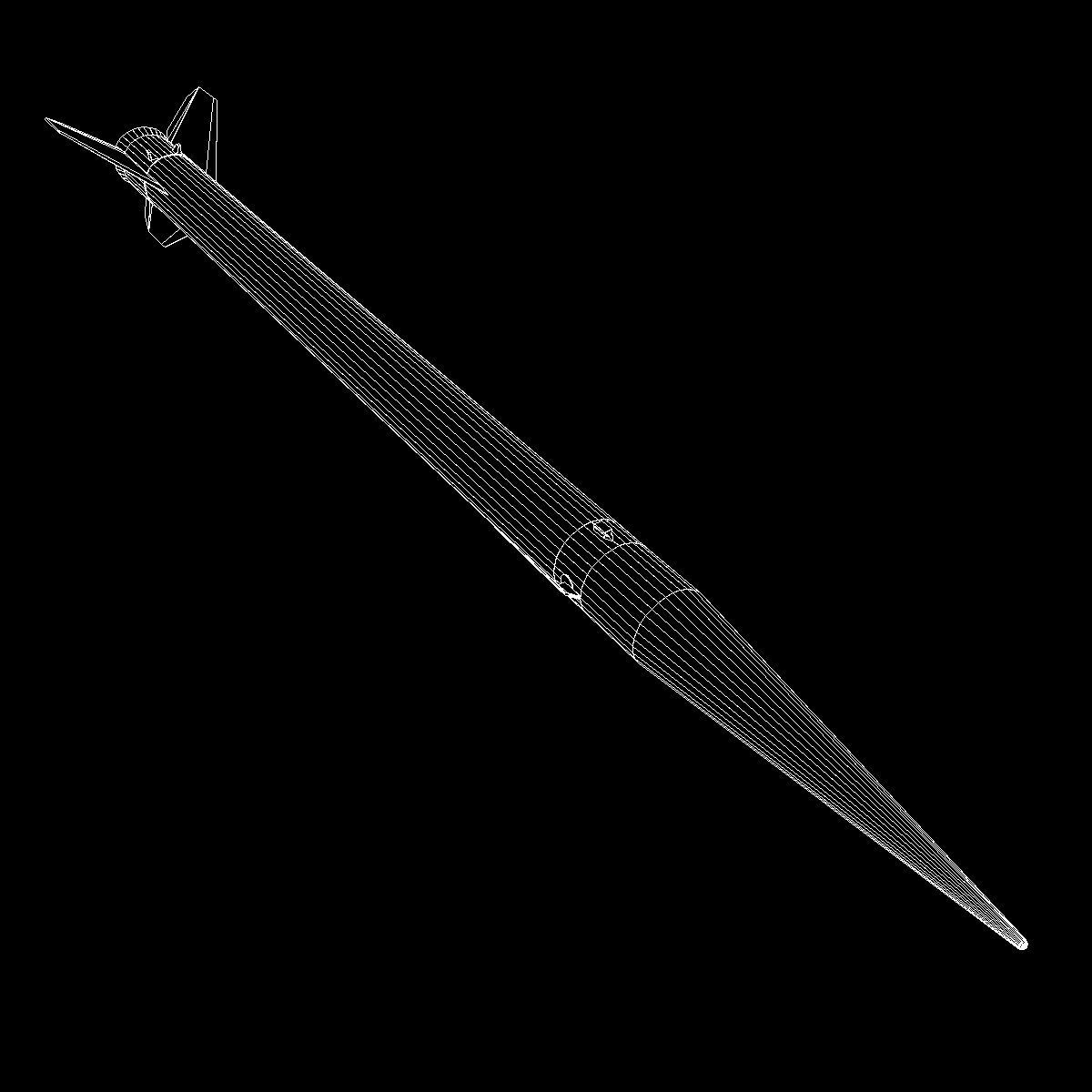 Black Brant III Sounding Rocket Low-poly 3D model_21