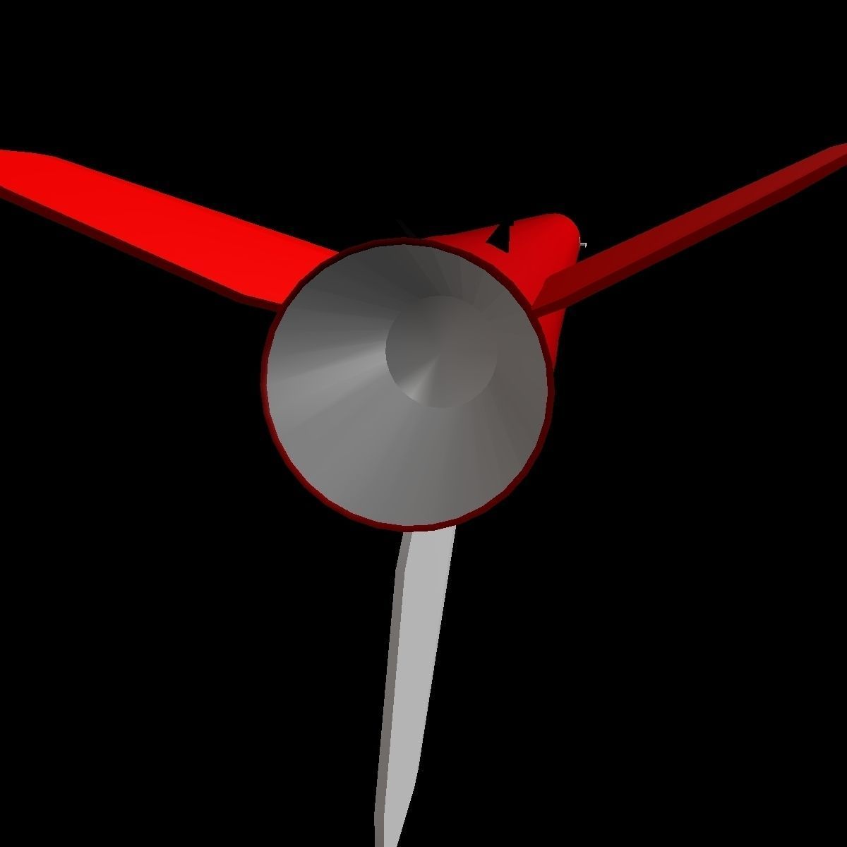 Black Brant III Sounding Rocket Low-poly 3D model_5