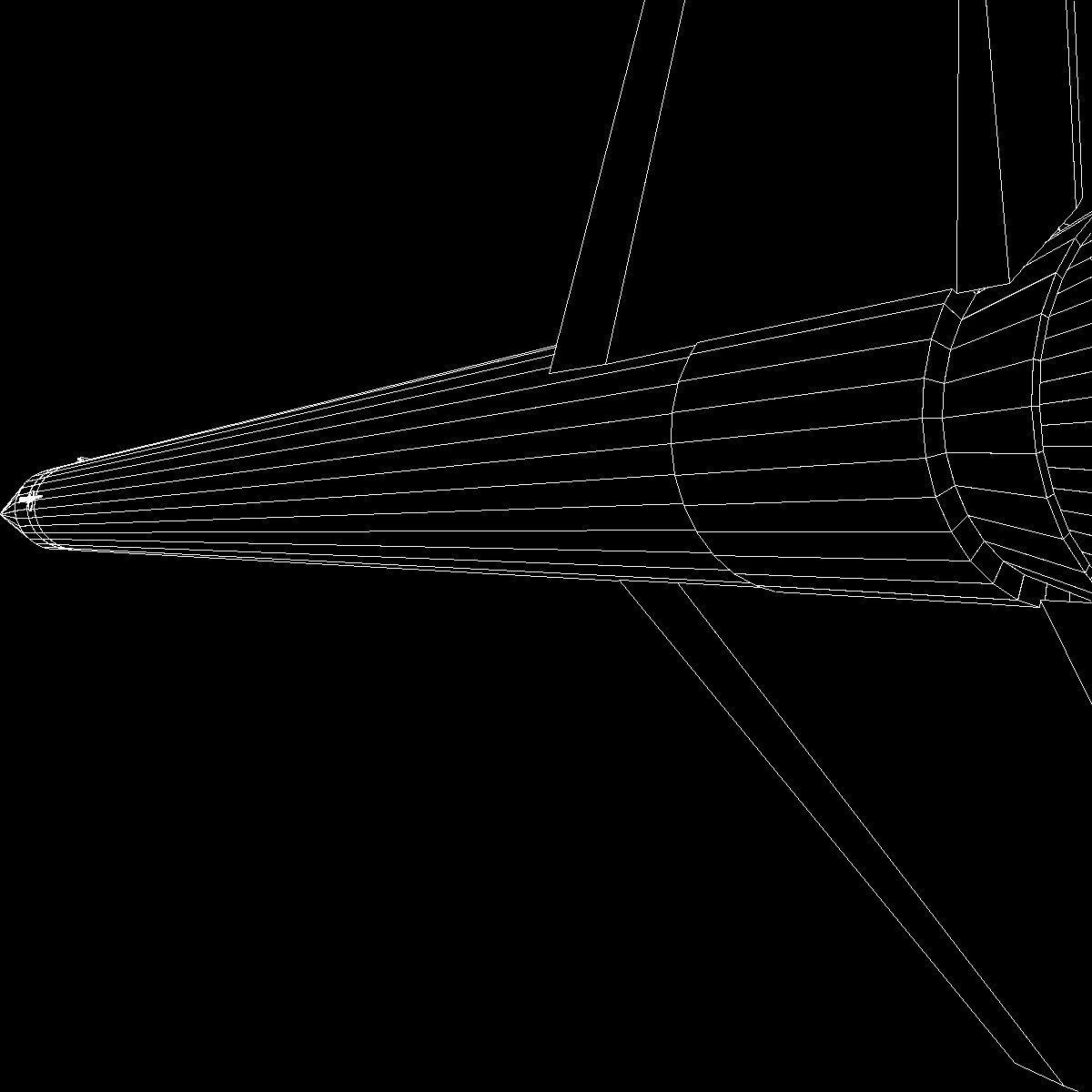 Black Brant III Sounding Rocket Low-poly 3D model_18