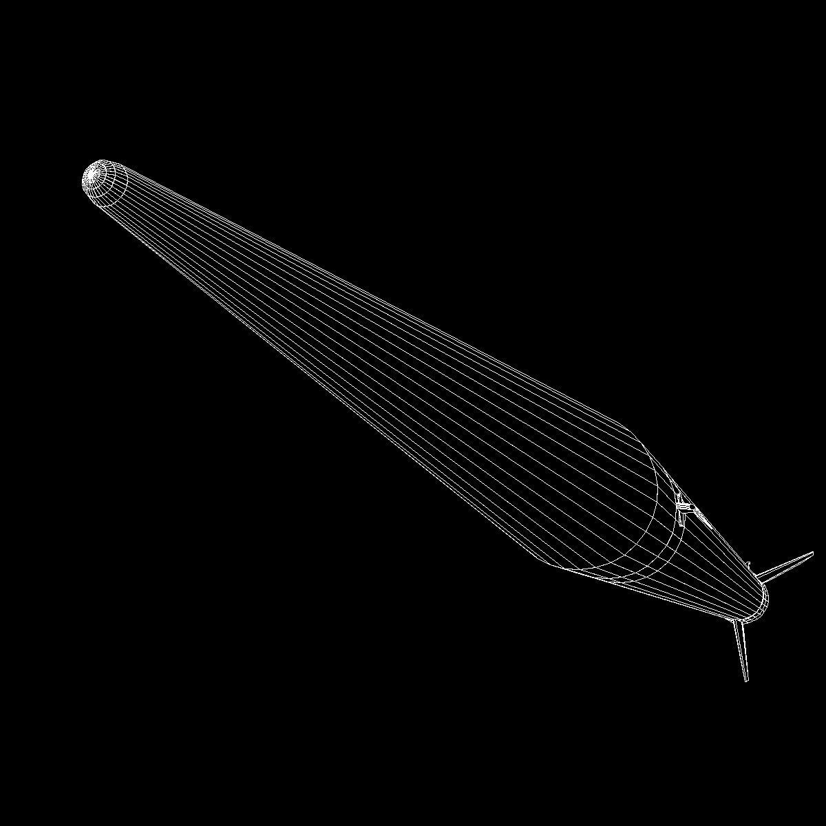 Black Brant III Sounding Rocket Low-poly 3D model_19