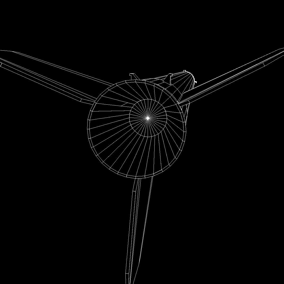 Black Brant III Sounding Rocket Low-poly 3D model_17