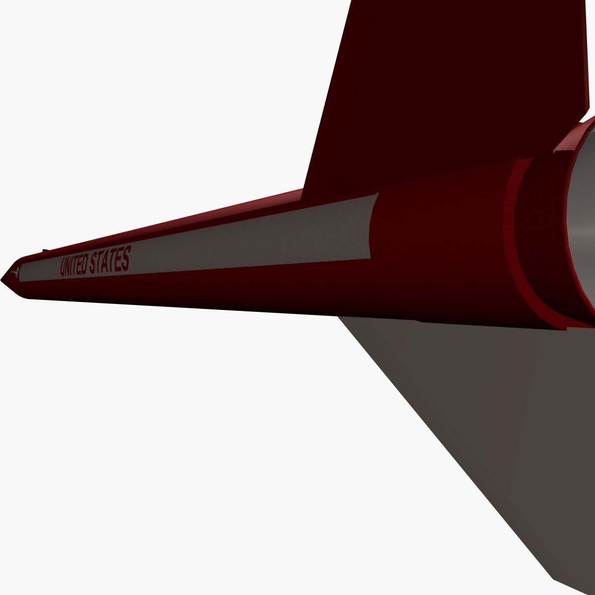 Black Brant III Sounding Rocket Low-poly 3D model_3