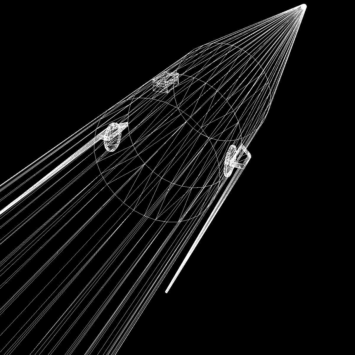 Black Brant III Sounding Rocket Low-poly 3D model_22