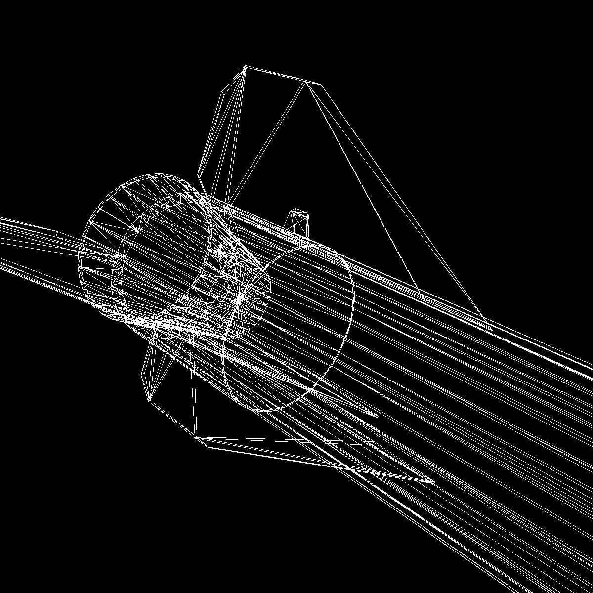 Black Brant III Sounding Rocket Low-poly 3D model_24