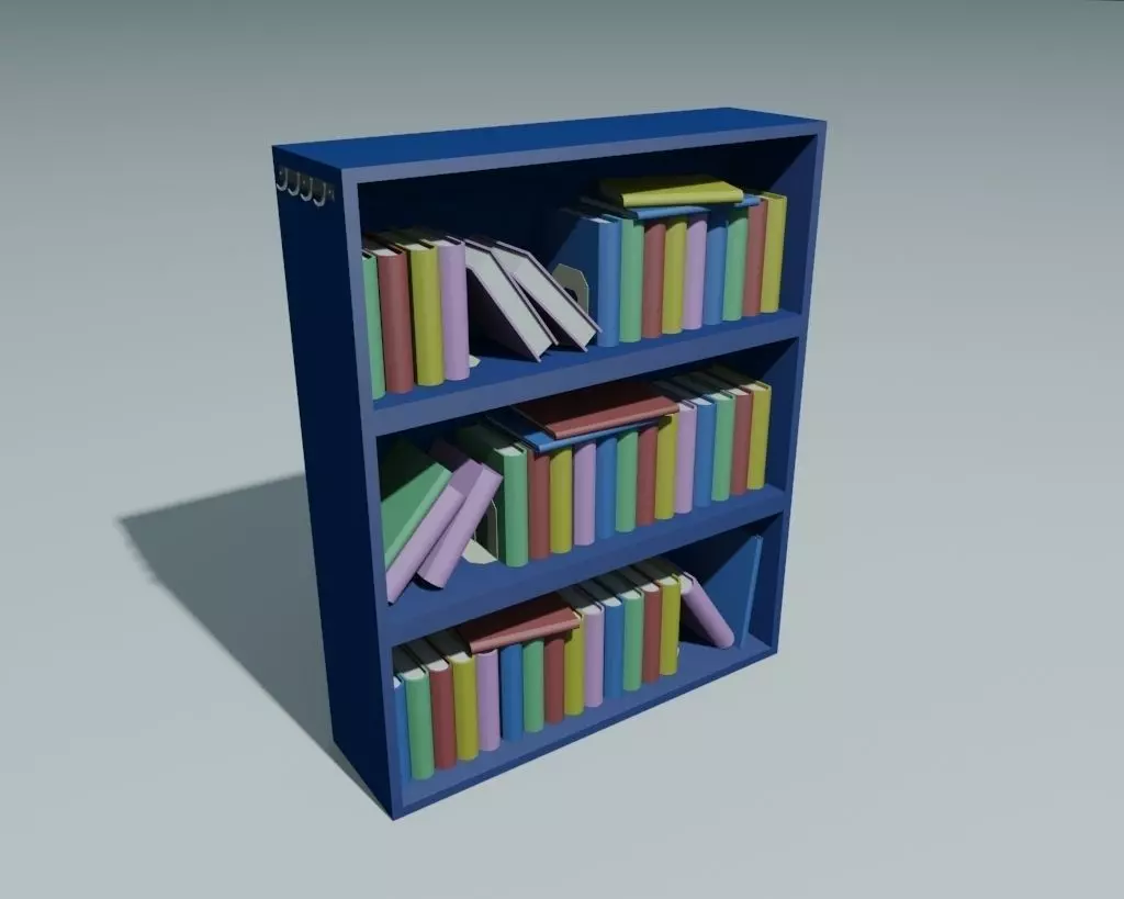 casebook bookcase Free low-poly 3D model
